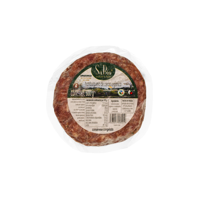 Hamburguesa de cerdo